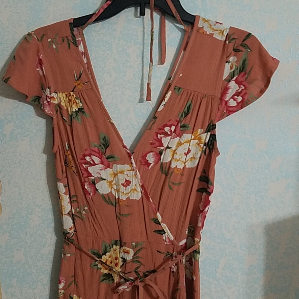 Pink floral dress